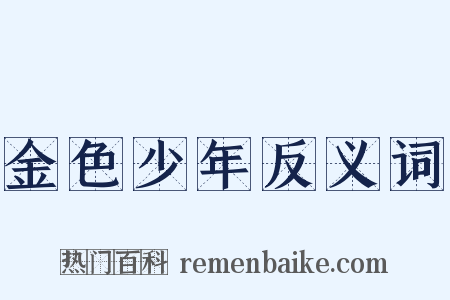 金色少年反义词是什么意思的图片